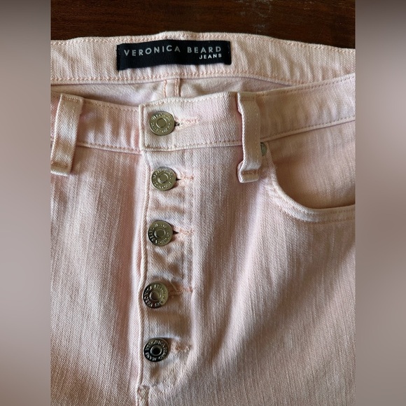 Veronica Beard Debbie Skinny Jeans 10” High Rise Millennial Pink Size 31 - Picture 2 of 12